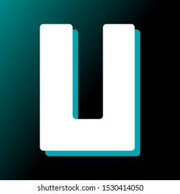 stock vector U geometric bold letter, technology, futuristic abstract logo icon design template for business corporate. minimalistic concept logo design.