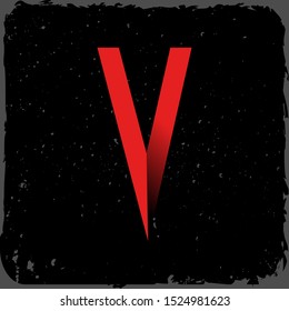 stock vector V brush splatter letter, abstract logo icon design template for business corporate. minimalistic concept logo design.