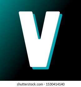 stock vector V geometric bold letter, technology, futuristic abstract logo icon design template for business corporate. minimalistic concept logo design.