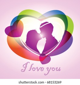 Stock vector valentines day card
