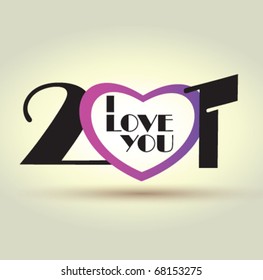 Stock vector valentines day card