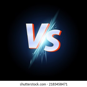 stock vector versus game cover banner sport vs 

team. versus screen design battle headline 

template. team versus background with sparks 

effect
