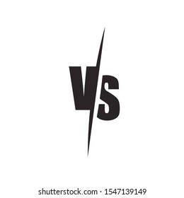 stock vector versus or vs letters logo design