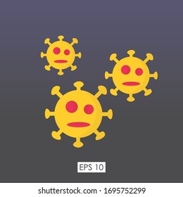 Diseño de ilustración de virus vectoriales para información de salud