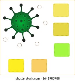 stock vector of virus isolated on white background with various colorful boxes