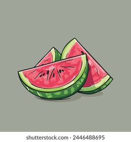 Stock vector of watermelon graphic object illustration.