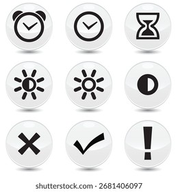 Iconos del Web y de la oficina del Vector común en alta resolución. Escalado a cualquier tamaño y utilizado para SEO, página de Web, blog, App móviles, documentos, gráficos e impresión.