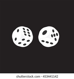Stock Vector White Dice