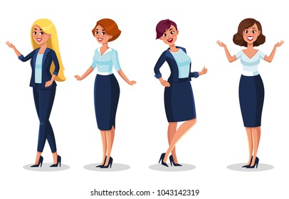 stock vector woman dresscode vector illustration beautiful women-in different outfits icons