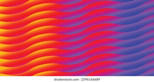Stock vector yellow, pink and blue abstract background waves pattern modern glossy and shiny vibrant yellow, pink and blue color gradient futuristic