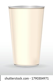vector de existencias de taza de café realista amarilla 