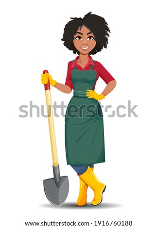 Similar – Image, Stock Photo Cartoon woman with black cat reading book