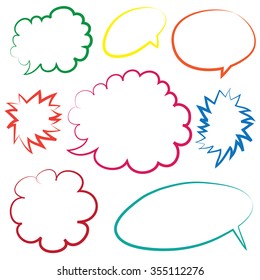 stock vector-circles-speech-bubble-arrows