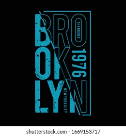 stock vector-vector illustration new york - brooklyn typography t shirt graphics print poster banner flyer