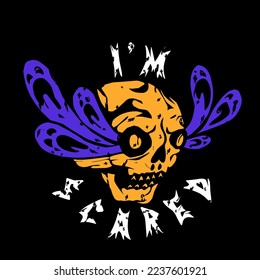 Stock Vektor Im Scared vintage For T-Shirt, Poster, and Other