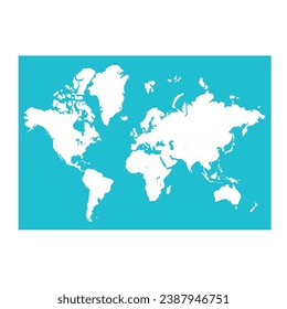 Icono del vector del mapa del mundo de valores