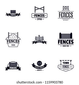 Stockade logo set. Simple set of 9 stockade vector logo for web isolated on white background