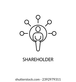 stockholder concept line icon. Simple element illustration. stockholder concept outline symbol design.