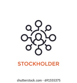 stockholder icon on white