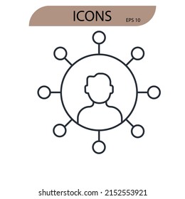 stockholder icons  symbol vector elements for infographic web