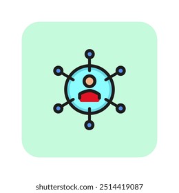 Stockholder line icon. Investor, market, businessman. Trade concept. Can be used for topics like management, diversification, money