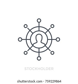 stockholder line icon on white