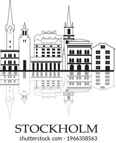 Stockholm City Architecture Landmark Vector Design