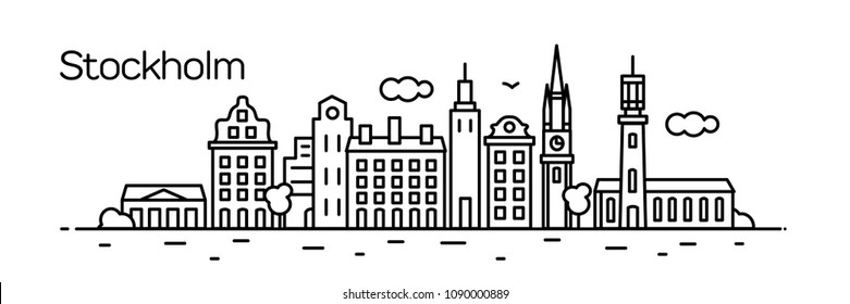 Stockholm City. Vector illustration