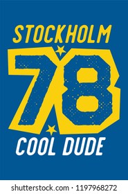 stockholm cool dude,t-shirt design