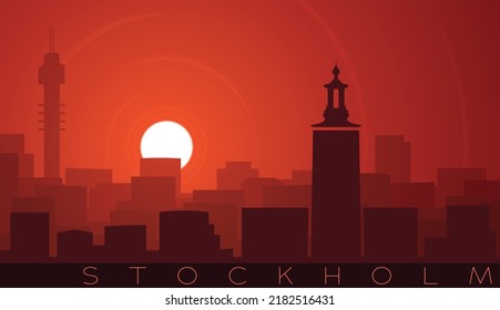 Stockholm Low Sun Skyline Scene