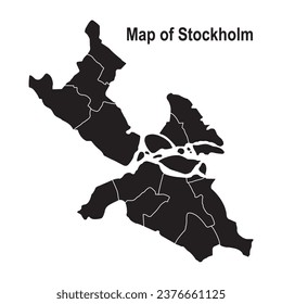 Stockholm map icon illustration symbol design