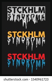 Stockholm modern typography with flowing effect . Stockholm slogan for t-shirt. Stockholm tee shirt graphics, urban brand print. Vector