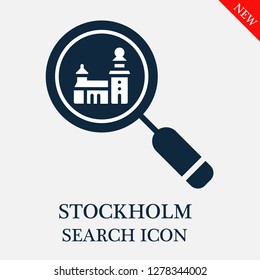 Stockholm search icon. Editable Stockholm search icon for web or mobile.