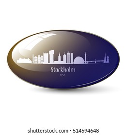 Stockholm Skyline 3d icon. Vector illustration.