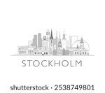 Stockholm skyline cityscape vector illustration