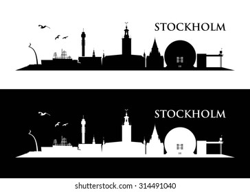 Stockholm skyline - vector illustration
