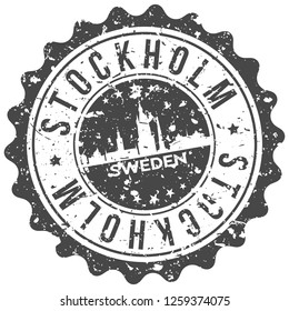 Stockholm Sweden. City Skyline. Silhouette City. Design Vector. Famous Monuments.