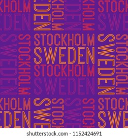 Stockholm, Sweden seamless pattern