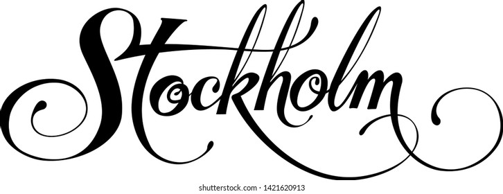 "Stockholm" vector version of my own calligraphy