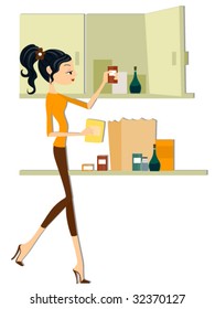 Stocking Food - Vector