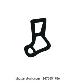 Stocking icon. Winter fashion symbol