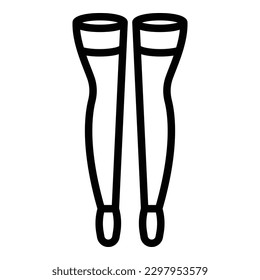 Stocking pantyhose icon outline vector. Compression leg. Woman tights
