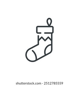 Stocking sock christmas xmas icon, vector illustration