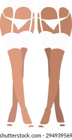 stocking woman legs vector