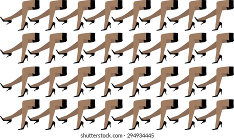stocking woman vector