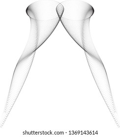 Stockings. Dotted Halftone Vector Pattern or Texture. Stipple Dot Backgrounds with Black Circles