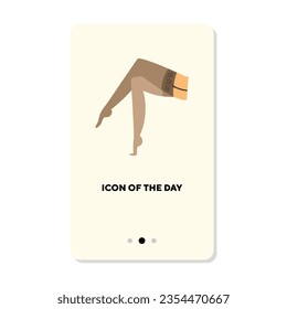 Icono de medias planas. Apariencia, ropa aislada señal vectorial. Belleza y concepto de moda. Elementos de símbolo de ilustración vectorial para diseño web y aplicaciones