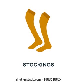Stockings flat icon. Color simple element from clothes collection. Creative Stockings icon for web design, templates, infographics and more