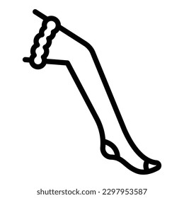 Stockings Symbol Umrissvektor. Kompressionsschenkel. Frauenblut