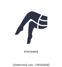 stockings isolated icon. Simple element illustration from clothes concept. stockings editable logo symbol design on white background. Can be use for web and mobile.